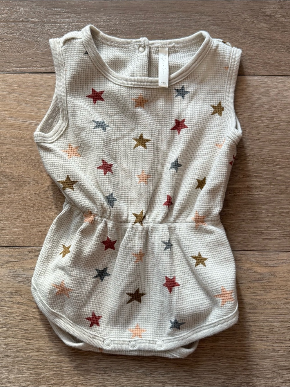 Rylee + Cru Sleeveless Star Print Romper - Cream
